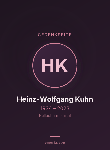 Gedenkportrait von Heinz-Wolfgang Kuhn