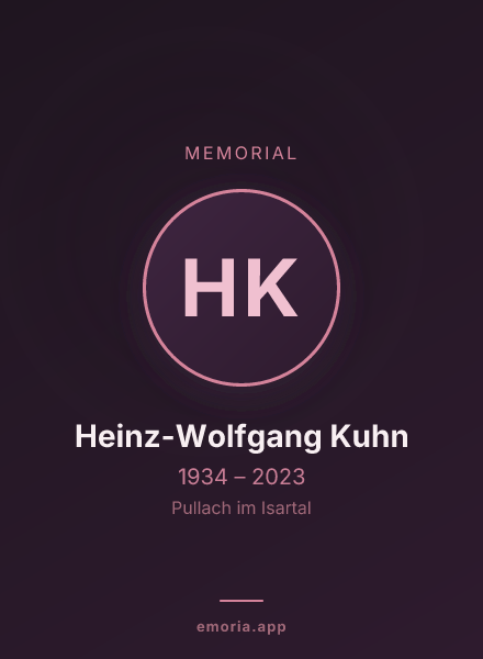 Memorial portrait of Heinz-Wolfgang Kuhn