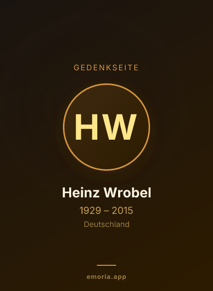 Gedenkportrait von Heinz Wrobel