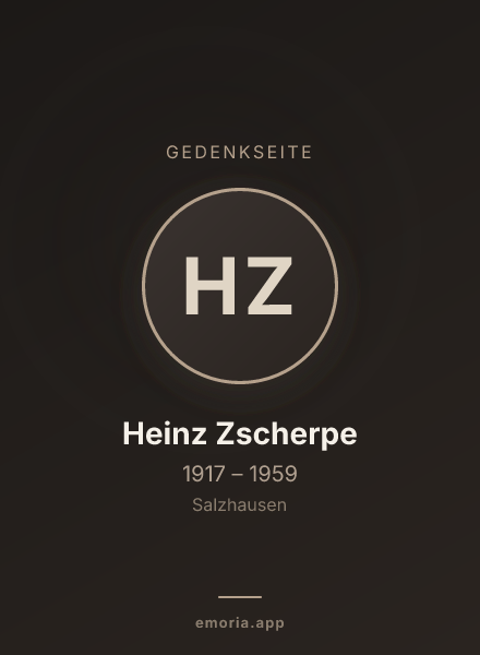 Gedenkportrait von Heinz Zscherpe
