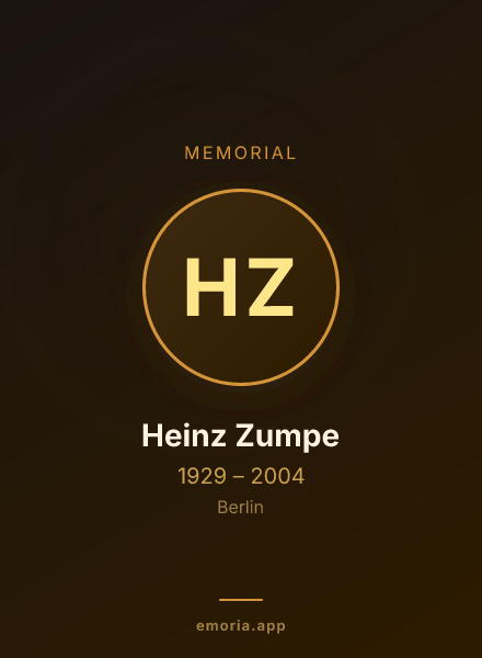 Memorial portrait of Heinz Zumpe