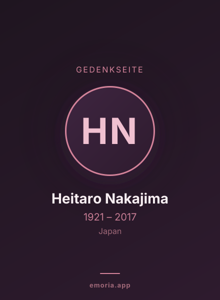 Gedenkportrait von Heitaro Nakajima
