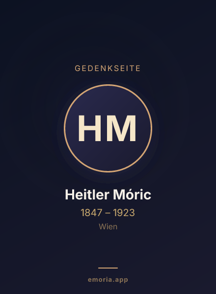 Gedenkportrait von Heitler Móric