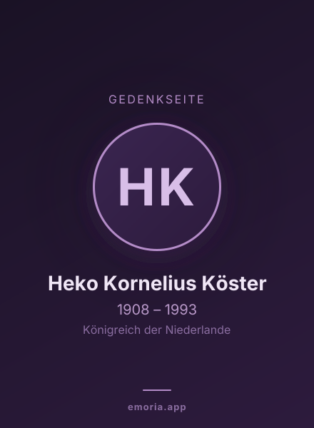 Gedenkportrait von Heko Kornelius Köster