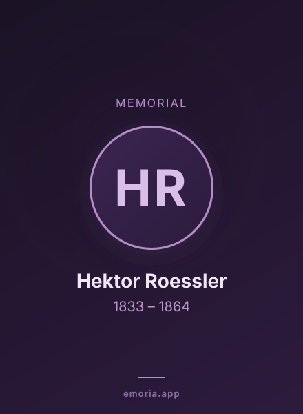 Memorial portrait of Hektor Roessler