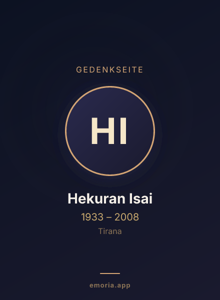 Gedenkportrait von Hekuran Isai