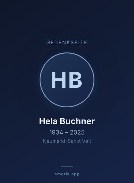 Gedenkportrait von Hela Buchner