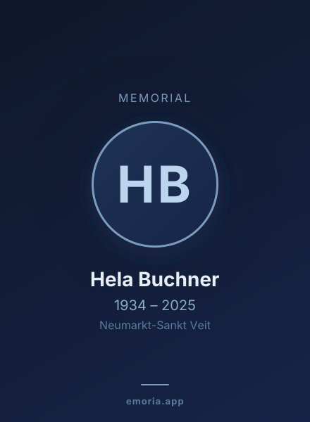 Memorial portrait of Hela Buchner