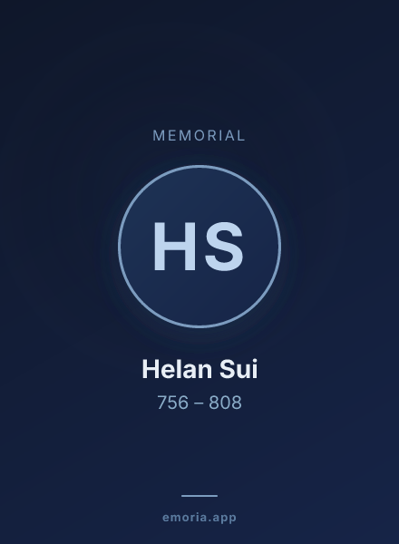 Memorial portrait of Helan Sui
