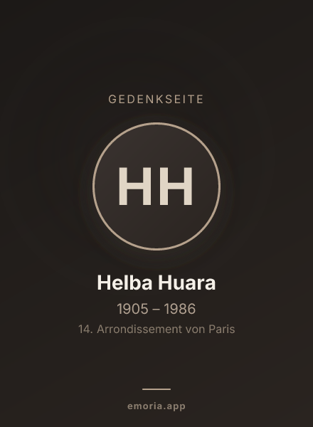 Gedenkportrait von Helba Huara