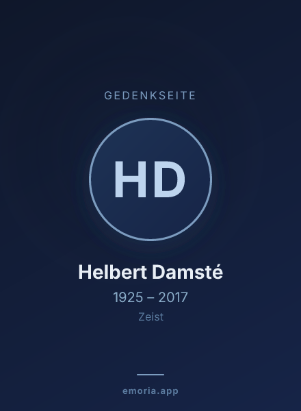 Gedenkportrait von Helbert Damsté