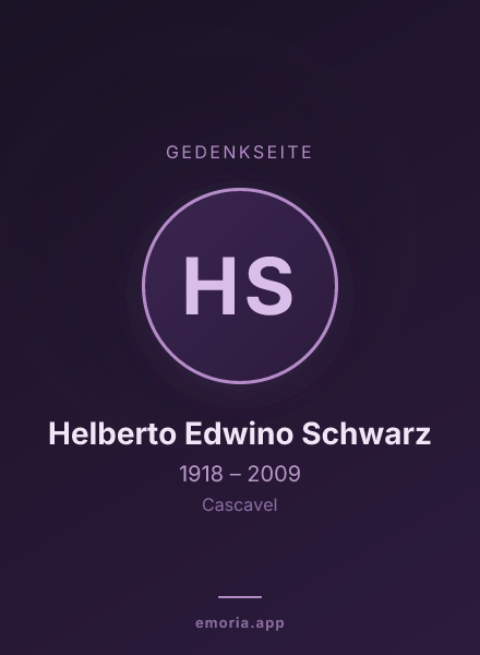 Gedenkportrait von Helberto Edwino Schwarz