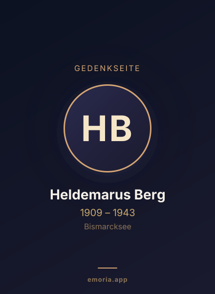 Gedenkportrait von Heldemarus Berg