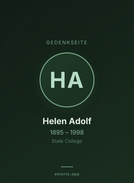 Gedenkportrait von Helen Adolf