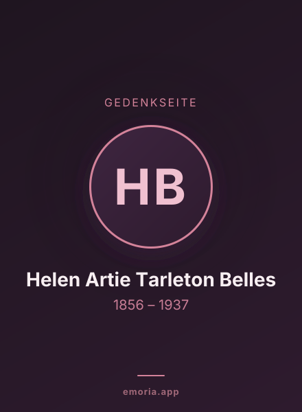 Gedenkportrait von Helen Artie Tarleton Belles