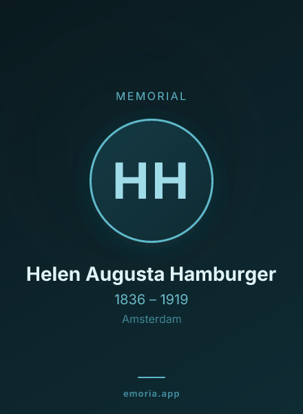 Memorial portrait of Helen Augusta Hamburger