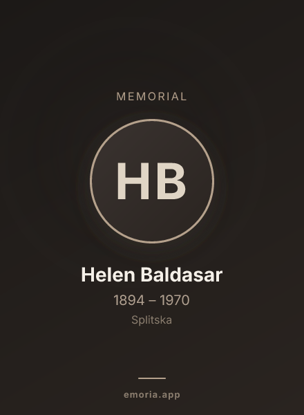 Memorial portrait of Helen Baldasar