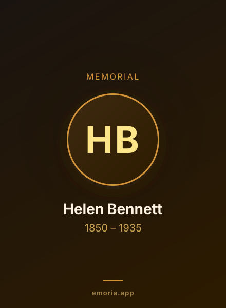 Memorial portrait of Helen Bennett