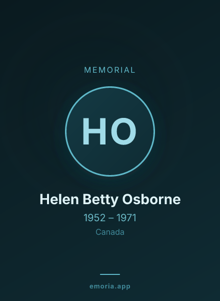 Memorial portrait of Helen Betty Osborne