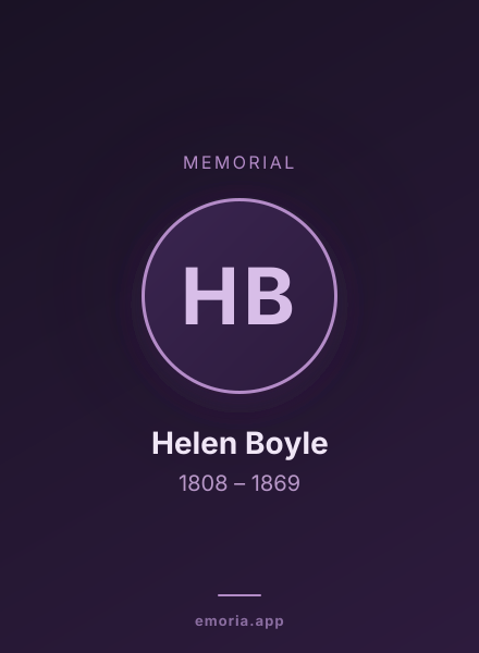 Memorial portrait of Helen Boyle