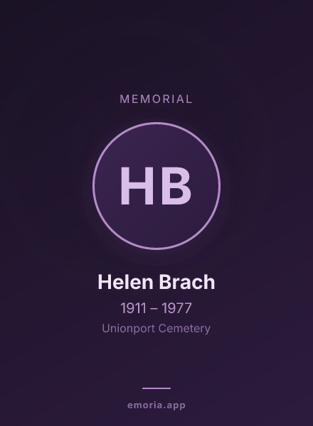 Memorial portrait of Helen Brach