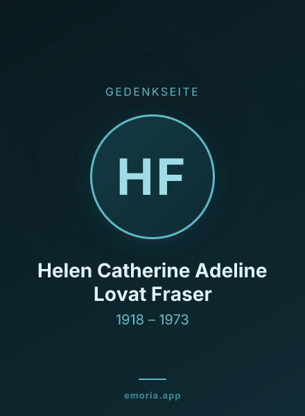 Gedenkportrait von Helen Catherine Adeline Lovat Fraser