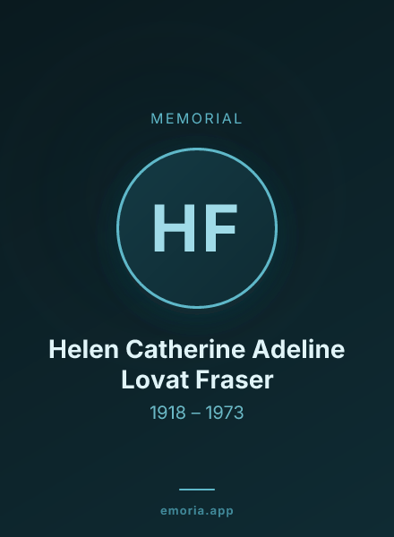 Memorial portrait of Helen Catherine Adeline Lovat Fraser