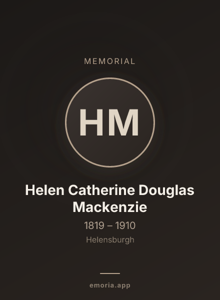 Memorial portrait of Helen Catherine Douglas Mackenzie