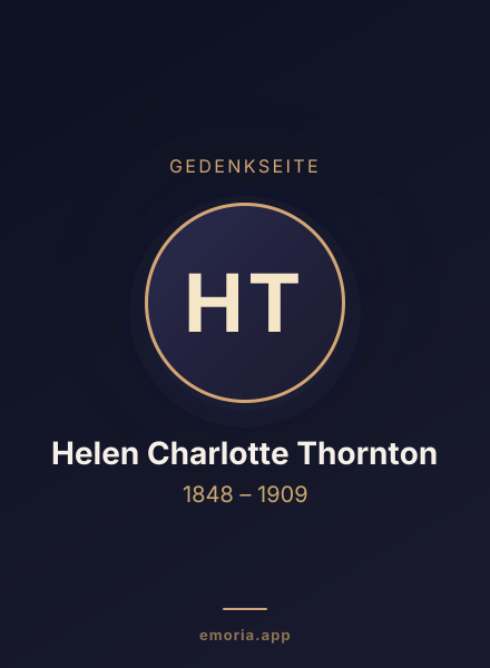 Gedenkportrait von Helen Charlotte Thornton