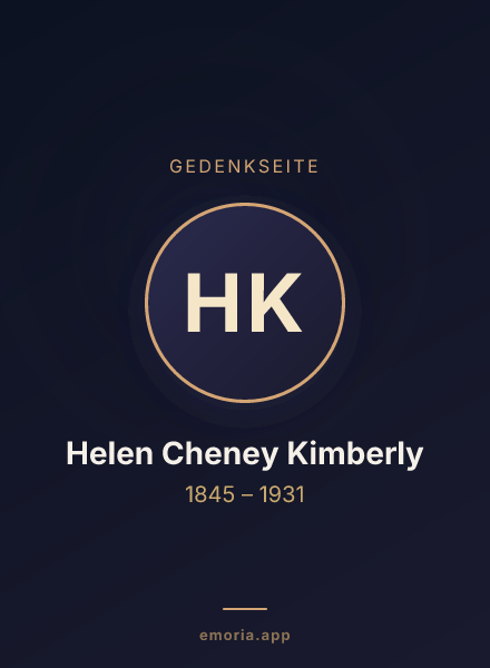 Gedenkportrait von Helen Cheney Kimberly