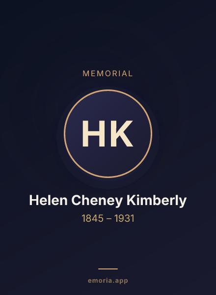 Memorial portrait of Helen Cheney Kimberly