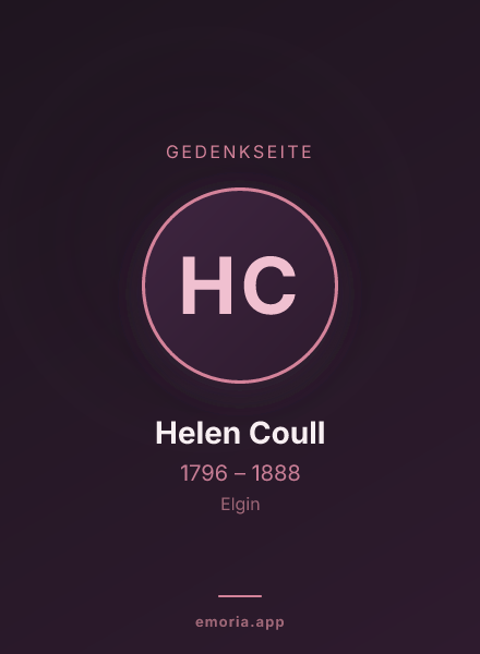 Gedenkportrait von Helen Coull