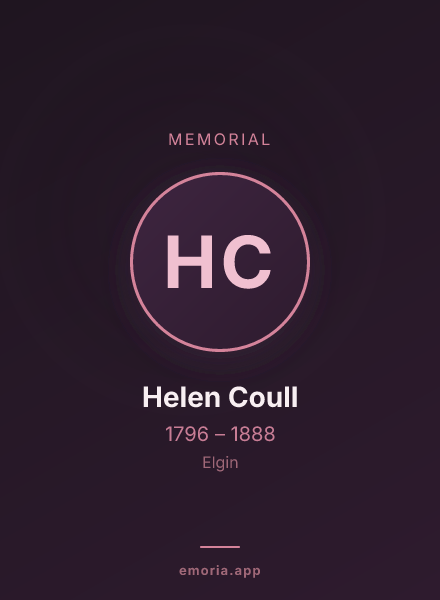 Memorial portrait of Helen Coull