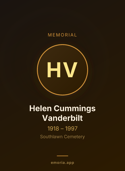 Memorial portrait of Helen Cummings Vanderbilt