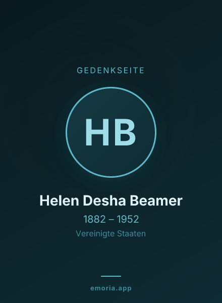 Gedenkportrait von Helen Desha Beamer