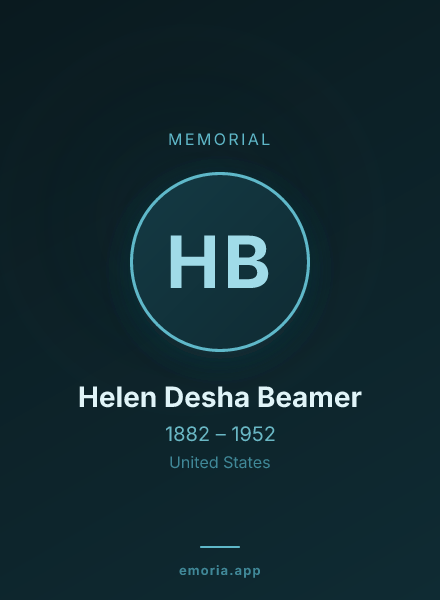 Memorial portrait of Helen Desha Beamer