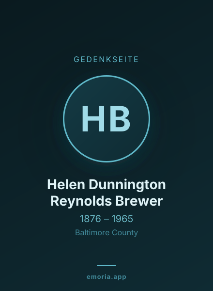 Gedenkportrait von Helen Dunnington Reynolds Brewer