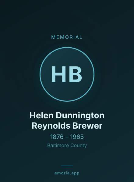 Memorial portrait of Helen Dunnington Reynolds Brewer