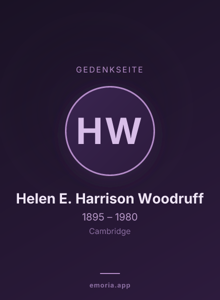 Gedenkportrait von Helen E. Harrison Woodruff