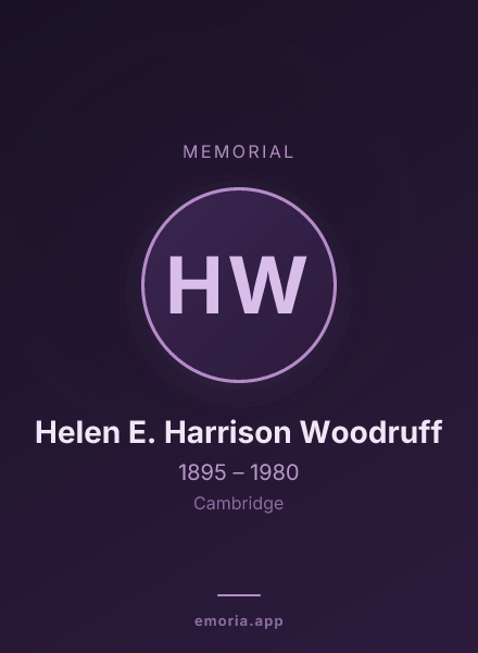 Memorial portrait of Helen E. Harrison Woodruff