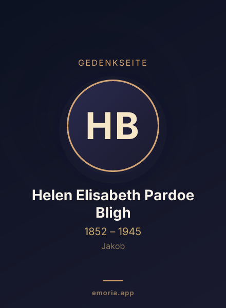 Gedenkportrait von Helen Elisabeth Pardoe Bligh