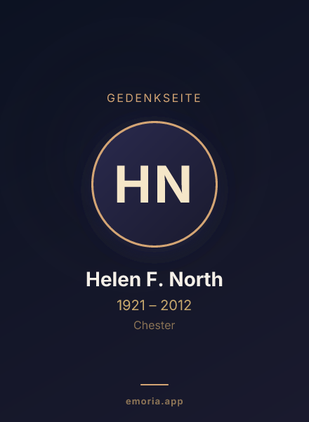 Gedenkportrait von Helen F. North