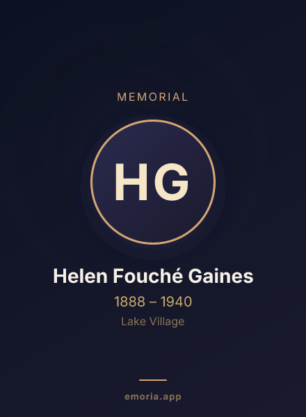 Memorial portrait of Helen Fouché Gaines