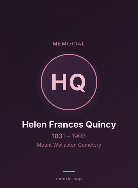 Memorial portrait of Helen Frances Quincy