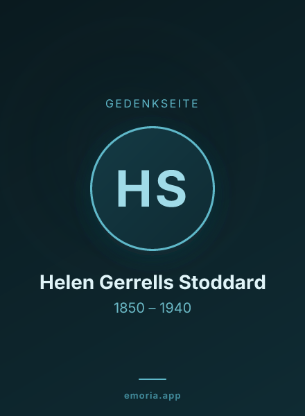 Gedenkportrait von Helen Gerrells Stoddard