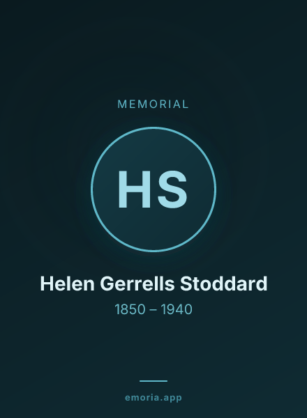 Memorial portrait of Helen Gerrells Stoddard