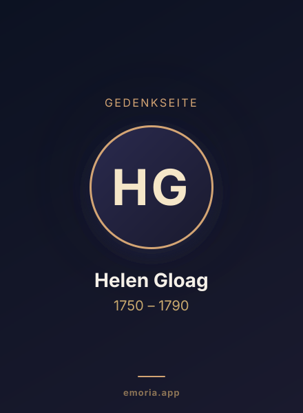 Gedenkportrait von Helen Gloag