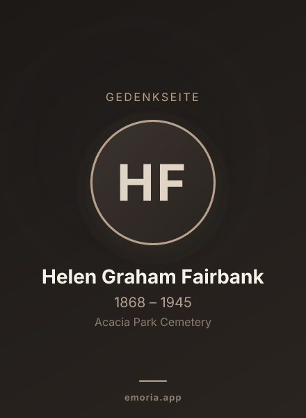 Gedenkportrait von Helen Graham Fairbank