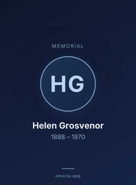 Memorial portrait of Helen Grosvenor