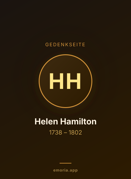 Gedenkportrait von Helen Hamilton